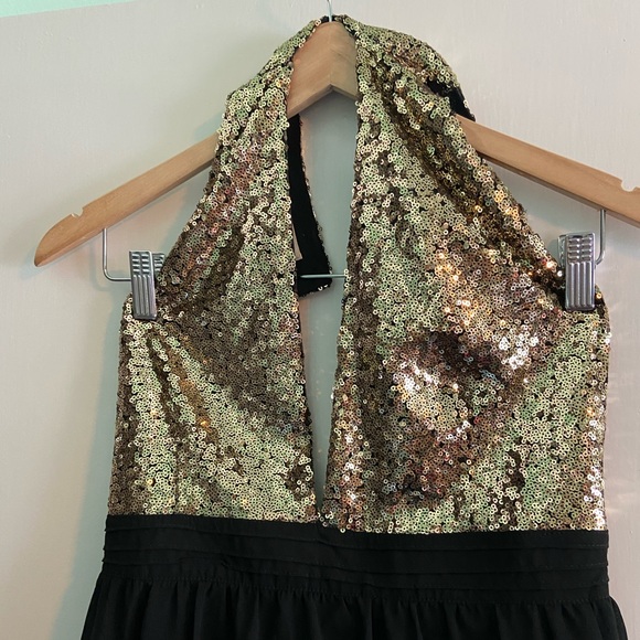 Gold & Black Sequin Bling Dress - Picture 2 of 4